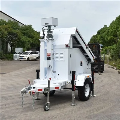 Remorque solaire de vidéosurveillance de tour de caméra de surveillance portative UST-900S